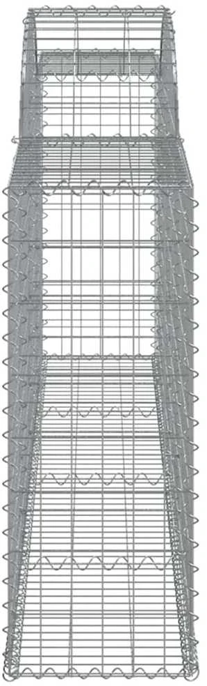 Išlenkti gabiono krepšiai, 10vnt., 300x30x80/100cm, geležis