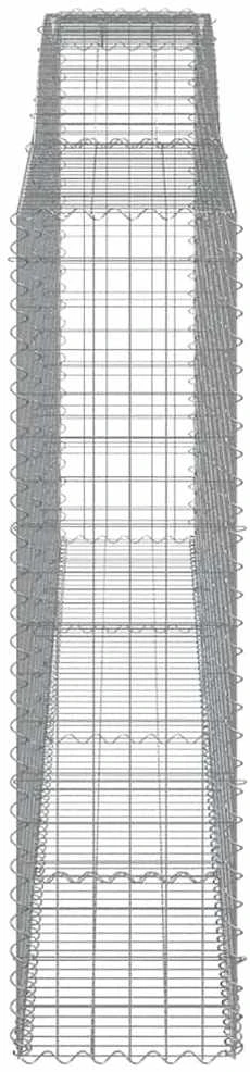 Išlenkti gabiono krepšiai, 10vnt., 400x50x180/200cm, geležis