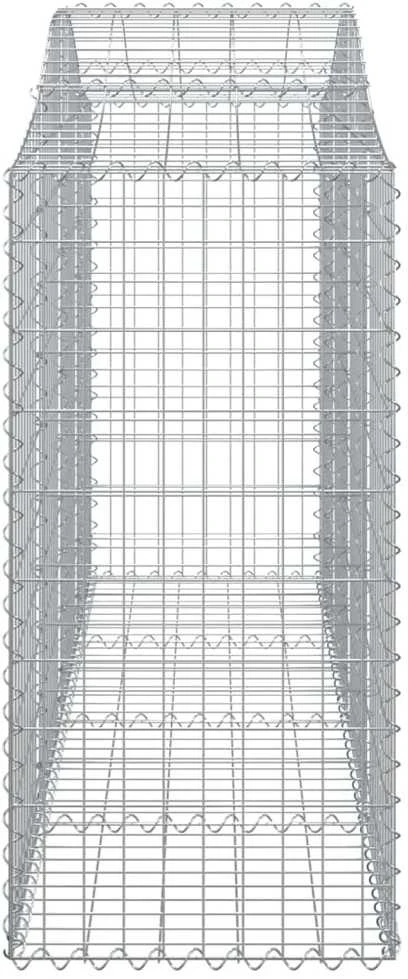 Išlenkti gabiono krepšiai, 11vnt., 200x50x120/140cm, geležis