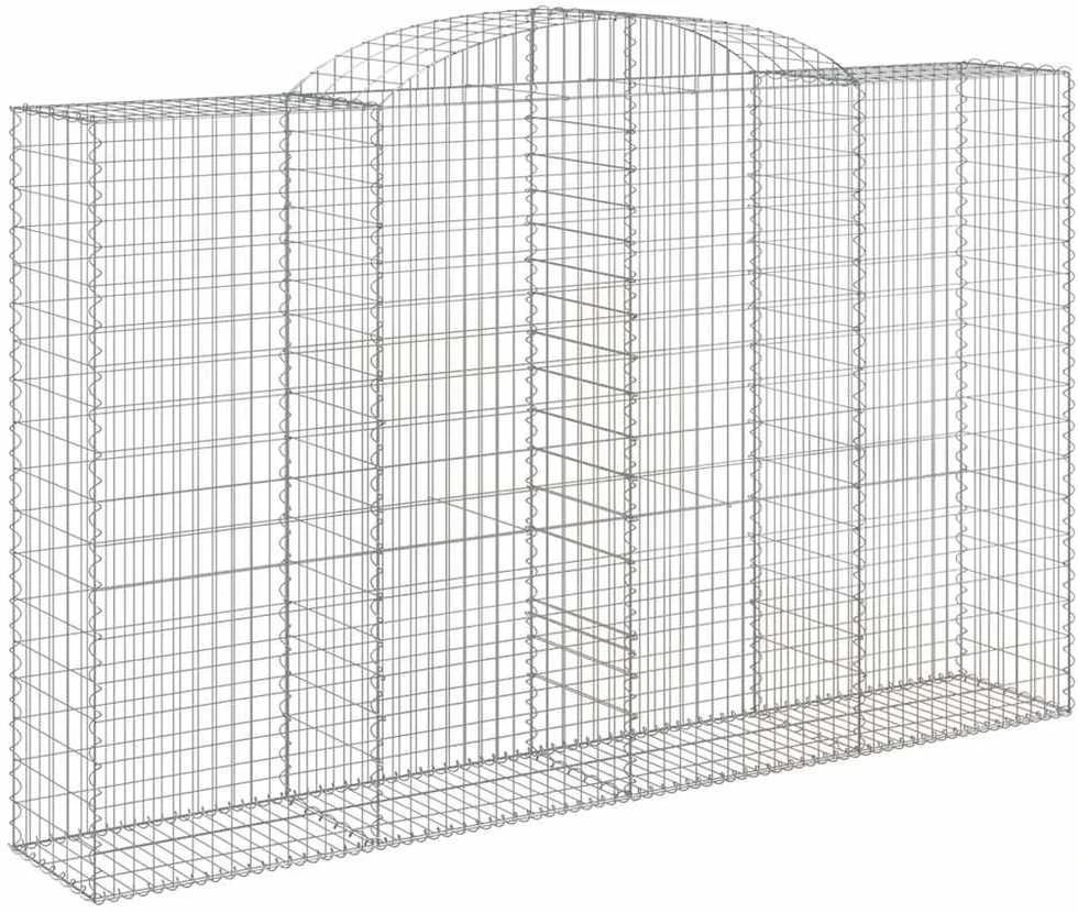 Išlenkti gabiono krepšiai, 11vnt., 300x50x180/200cm, geležis