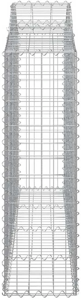 Išlenkti gabiono krepšiai, 12vnt., 200x30x100/120cm, geležis