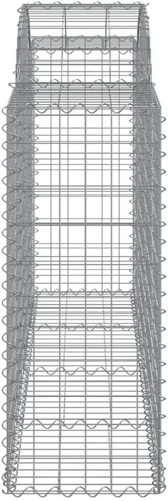 Išlenkti gabiono krepšiai, 12vnt., 200x50x100/120cm, geležis