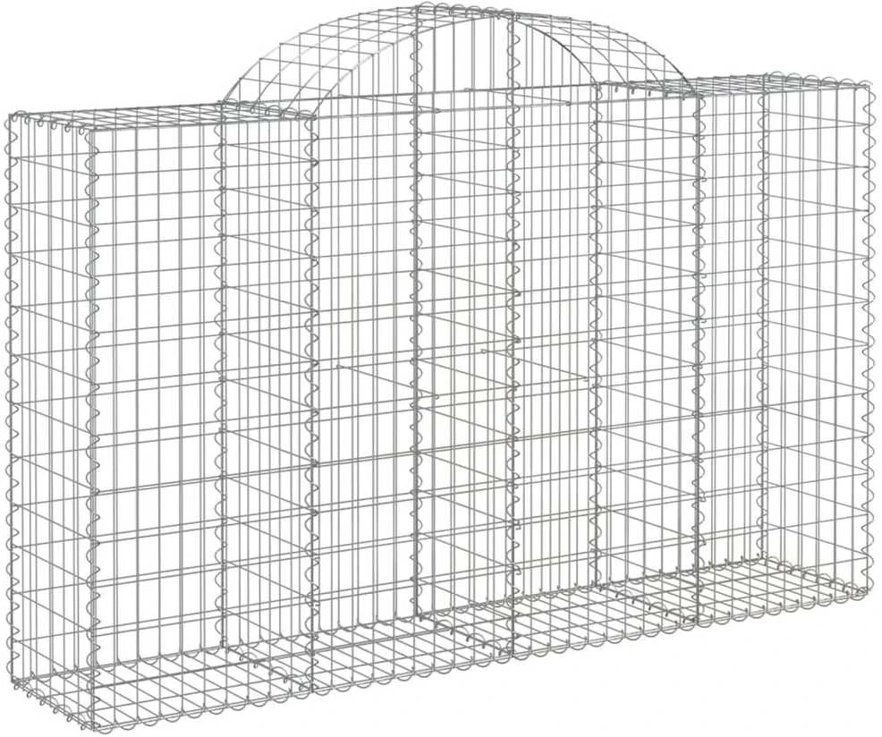 Išlenkti gabiono krepšiai, 12vnt., 200x50x120/140cm, geležis