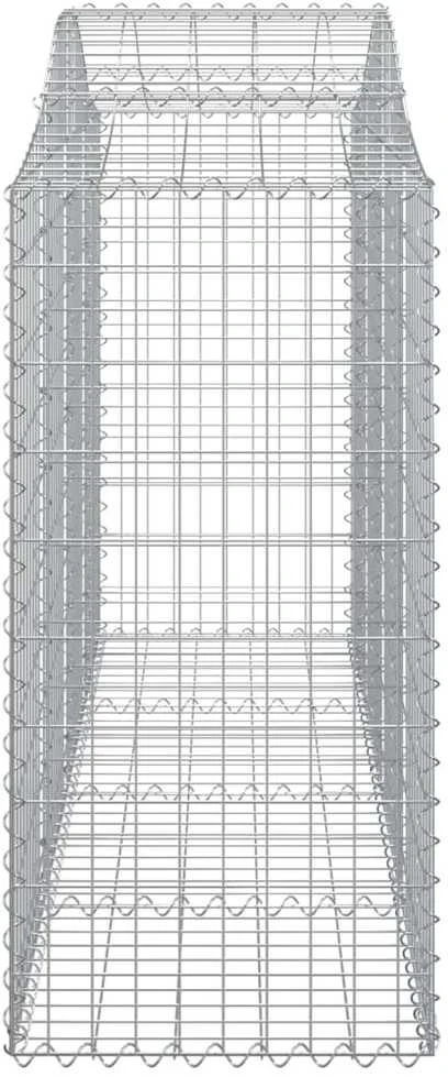 Išlenkti gabiono krepšiai, 12vnt., 200x50x120/140cm, geležis