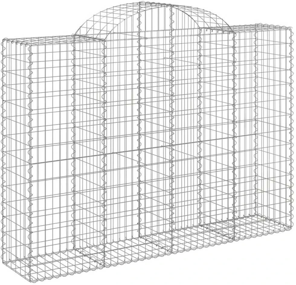 Išlenkti gabiono krepšiai, 12vnt., 200x50x140/160cm, geležis