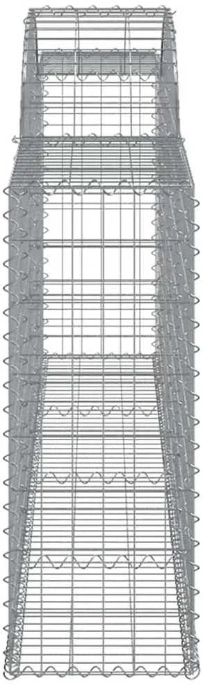 Išlenkti gabiono krepšiai, 12vnt., 300x30x80/100cm, geležis