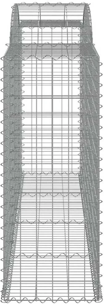 Išlenkti gabiono krepšiai, 12vnt., 300x50x120/140cm, geležis