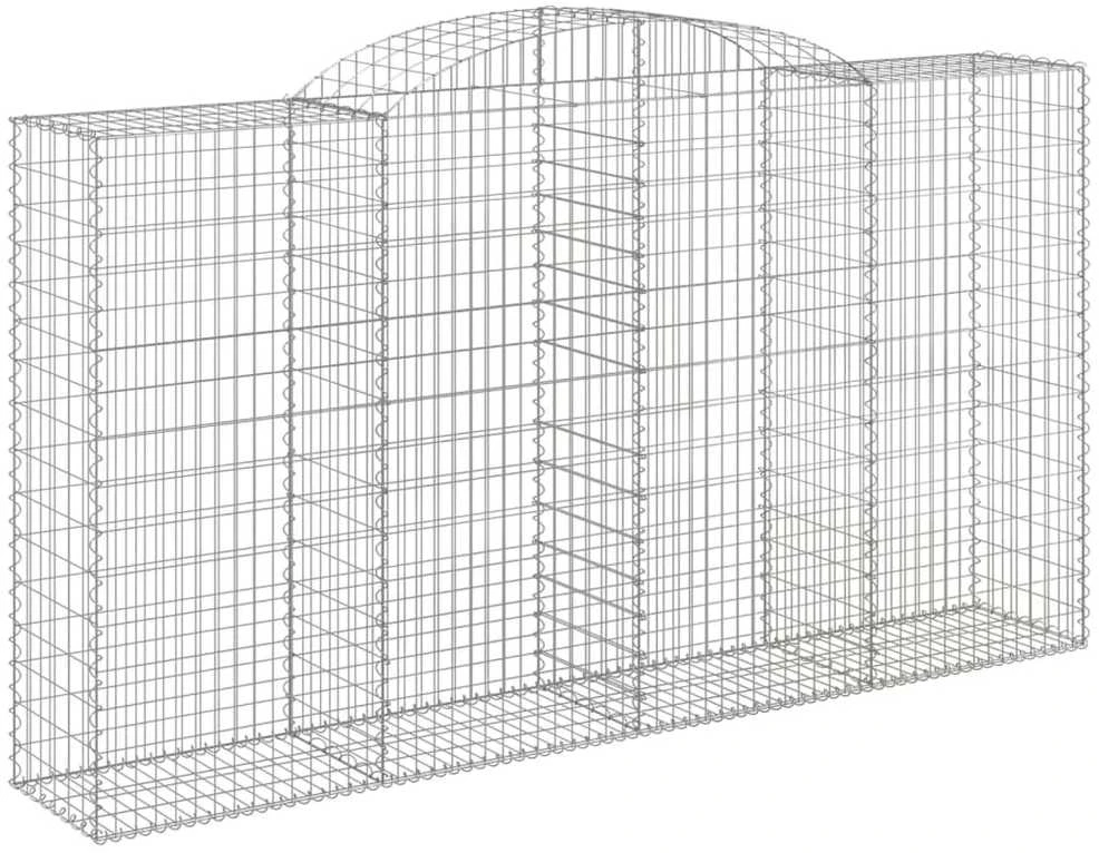Išlenkti gabiono krepšiai, 12vnt., 300x50x160/180cm, geležis