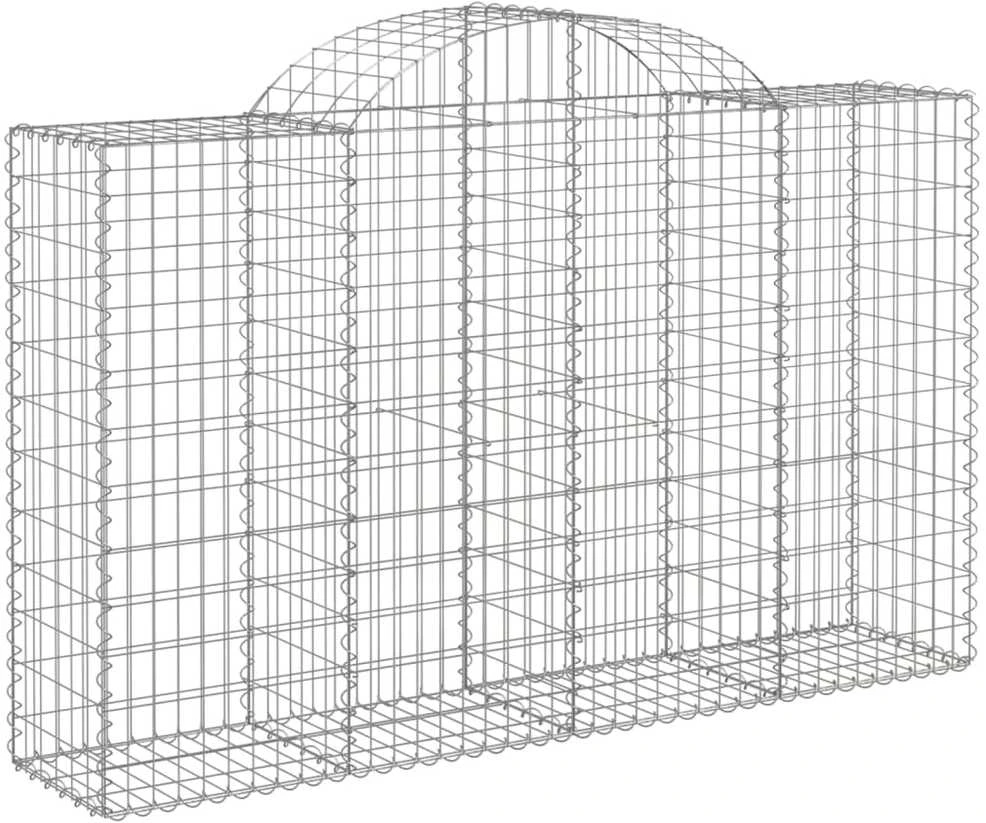 Išlenkti gabiono krepšiai, 13vnt., 200x50x120/140cm, geležis