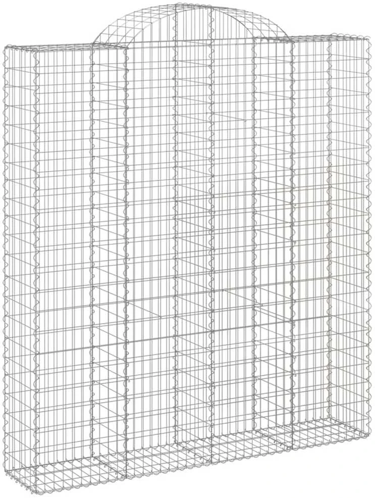 Išlenkti gabiono krepšiai, 13vnt., 200x50x220/240cm, geležis