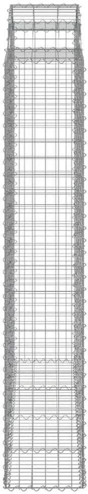 Išlenkti gabiono krepšiai, 13vnt., 200x50x220/240cm, geležis