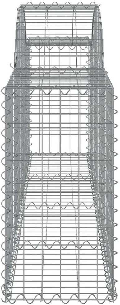 Išlenkti gabiono krepšiai, 14vnt., 200x30x60/80cm, geležis