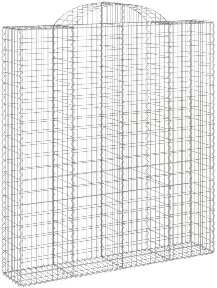 Išlenkti gabiono krepšiai, 14vnt., 200x50x220/240cm, geležis