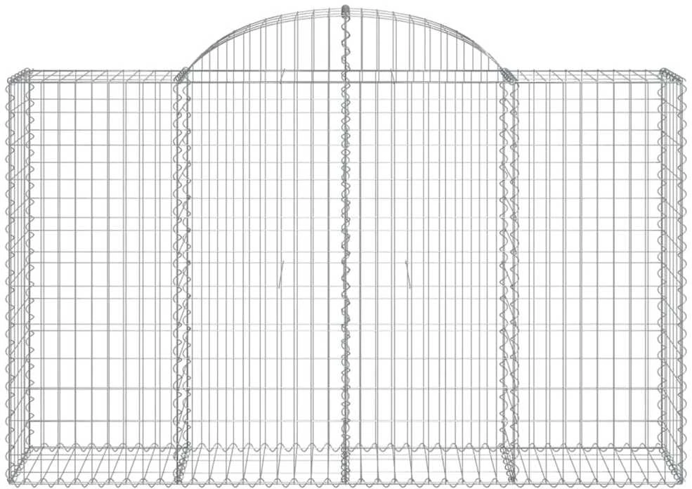 Išlenkti gabiono krepšiai, 15vnt., 200x50x120/140cm, geležis