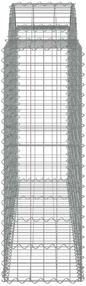 Išlenkti gabiono krepšiai, 15vnt., 200x50x120/140cm, geležis