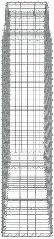 Išlenkti gabiono krepšiai, 15vnt., 200x50x160/180cm, geležis
