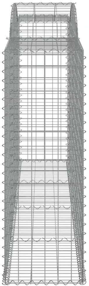 Išlenkti gabiono krepšiai, 15vnt., 300x50x140/160cm, geležis
