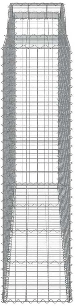 Išlenkti gabiono krepšiai, 15vnt., 300x50x180/200cm, geležis