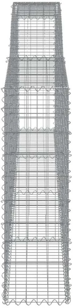 Išlenkti gabiono krepšiai, 15vnt., 400x30x100/120cm, geležis