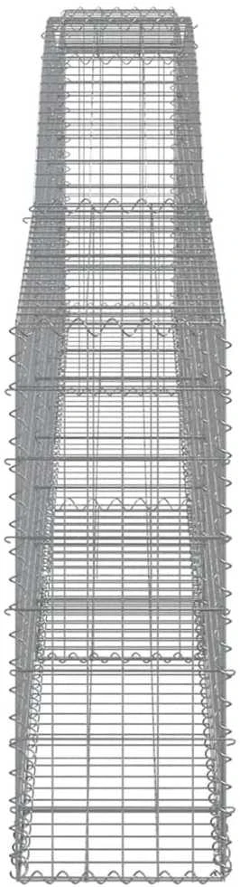 Išlenkti gabiono krepšiai, 15vnt., 400x30x80/100cm, geležis