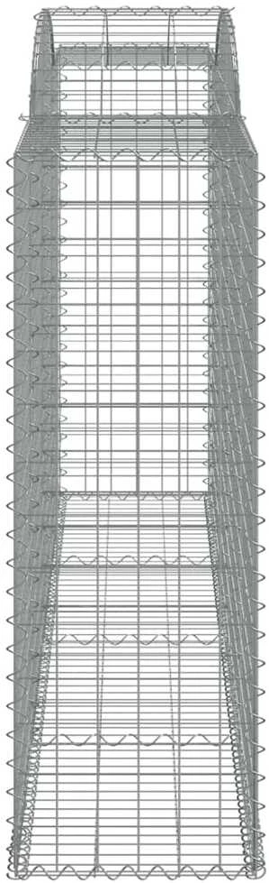 Išlenkti gabiono krepšiai, 17vnt., 300x50x140/160cm, geležis