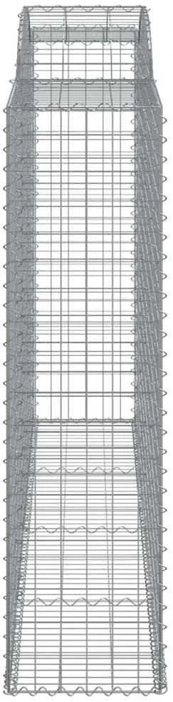 Išlenkti gabiono krepšiai, 17vnt., 300x50x180/200cm, geležis