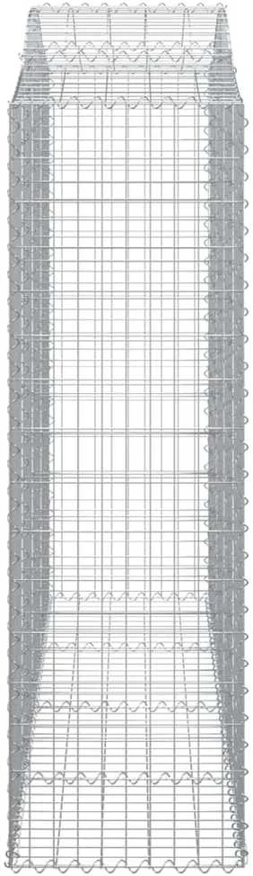 Išlenkti gabiono krepšiai, 18vnt., 200x50x160/180cm, geležis