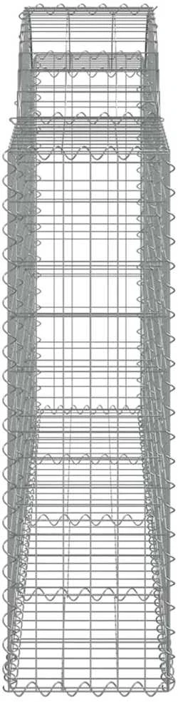 Išlenkti gabiono krepšiai, 20vnt., 200x30x100/120cm, geležis