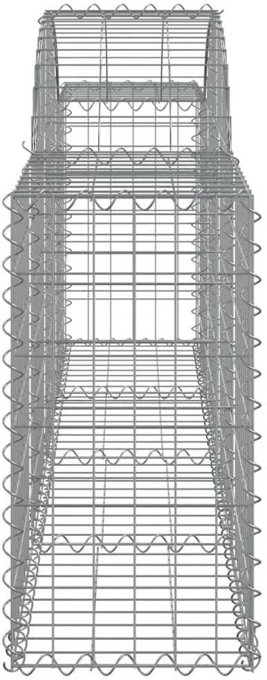 Išlenkti gabiono krepšiai, 20vnt., 200x30x60/80cm, geležis