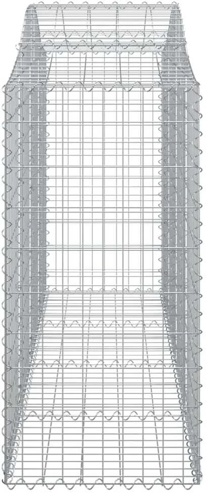 Išlenkti gabiono krepšiai, 20vnt., 200x50x100/120cm, geležis