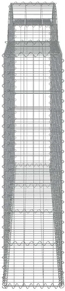 Išlenkti gabiono krepšiai, 20vnt., 300x30x120/140cm, geležis