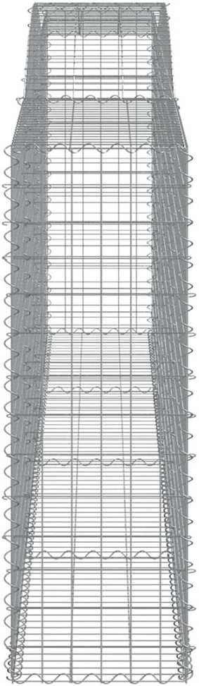 Išlenkti gabiono krepšiai, 20vnt., 400x50x140/160cm, geležis