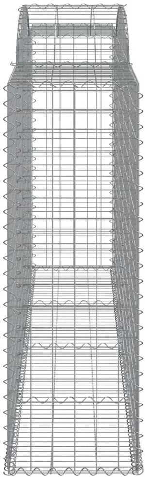 Išlenkti gabiono krepšiai, 25vnt., 300x50x140/160cm, geležis