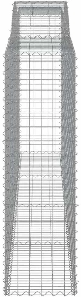 Išlenkti gabiono krepšiai, 25vnt., 400x50x160/180cm, geležis