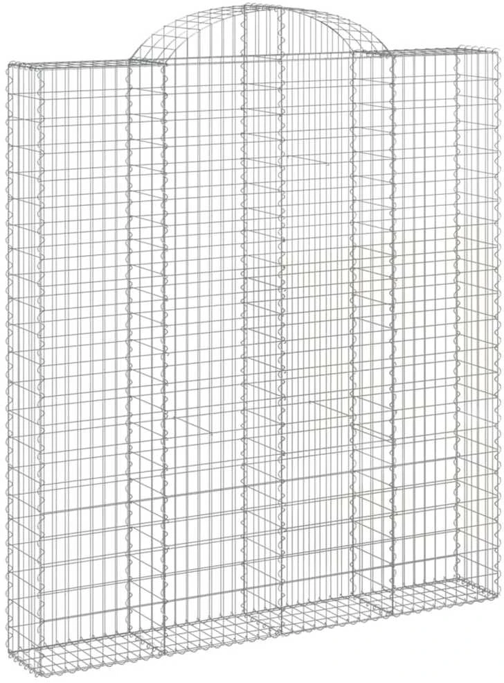 Išlenkti gabiono krepšiai, 2vnt., 200x30x220/240cm, geležis