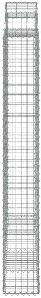 Išlenkti gabiono krepšiai, 2vnt., 200x30x220/240cm, geležis