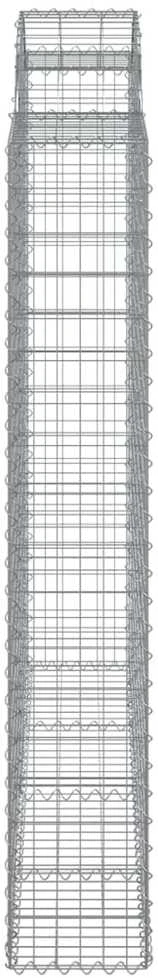 Išlenkti gabiono krepšiai, 2vnt., 200x50x180/200cm, geležis