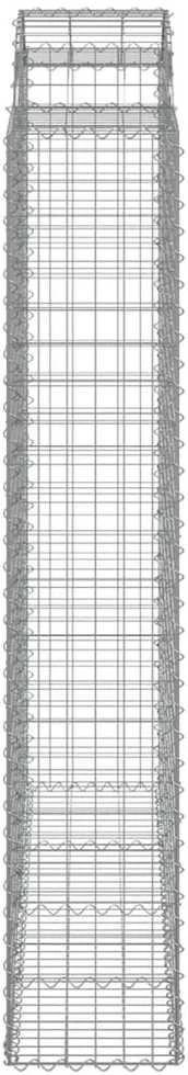 Išlenkti gabiono krepšiai, 2vnt., 200x50x220/240cm, geležis