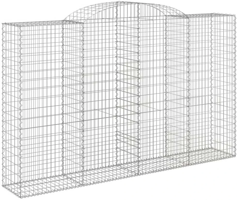 Išlenkti gabiono krepšiai, 2vnt., 300x50x180/200cm, geležis