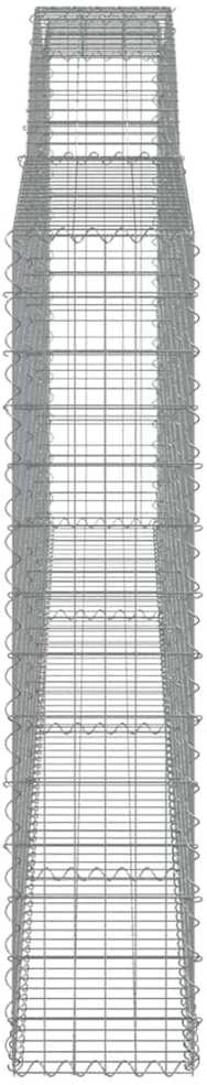 Išlenkti gabiono krepšiai, 2vnt., 400x30x140/160cm, geležis
