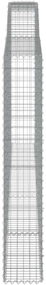 Išlenkti gabiono krepšiai, 2vnt., 400x30x180/200cm, geležis