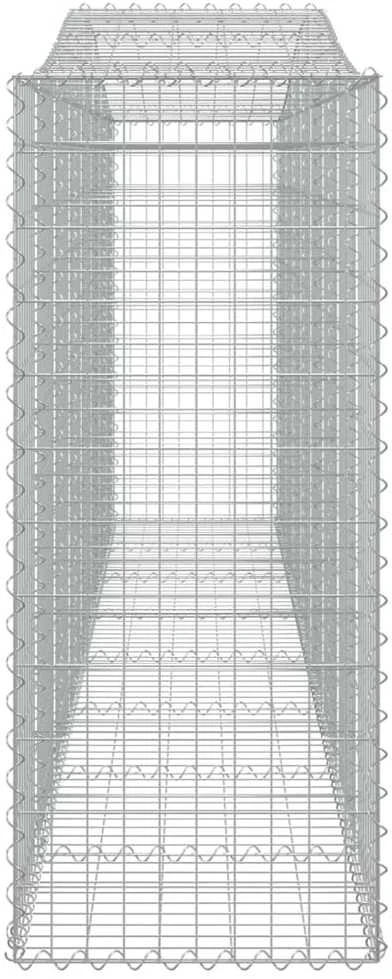 Išlenkti gabiono krepšiai, 2vnt., 400x50x120/140cm, geležis