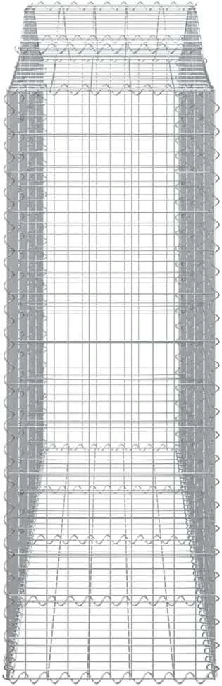 Išlenkti gabiono krepšiai, 30 vnt., 200x50x140/160cm, geležis