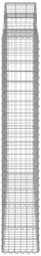 Išlenkti gabiono krepšiai, 3vnt., 200x30x180/200cm, geležis