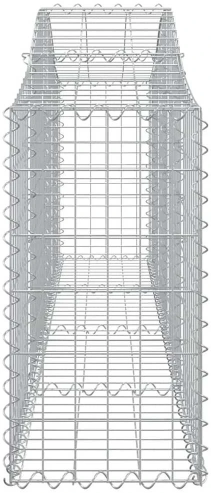 Išlenkti gabiono krepšiai, 3vnt., 200x30x60/80cm, geležis