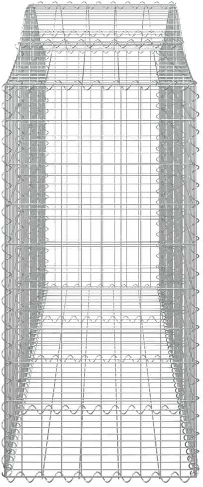 Išlenkti gabiono krepšiai, 3vnt., 200x50x120/140cm, geležis