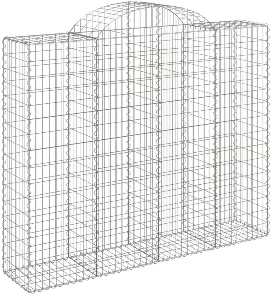 Išlenkti gabiono krepšiai, 3vnt., 200x50x160/180cm, geležis