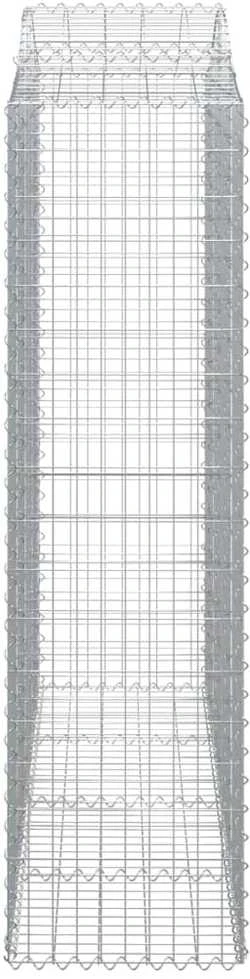 Išlenkti gabiono krepšiai, 3vnt., 200x50x180/200cm, geležis