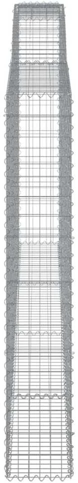 Išlenkti gabiono krepšiai, 3vnt., 400x30x180/200cm, geležis