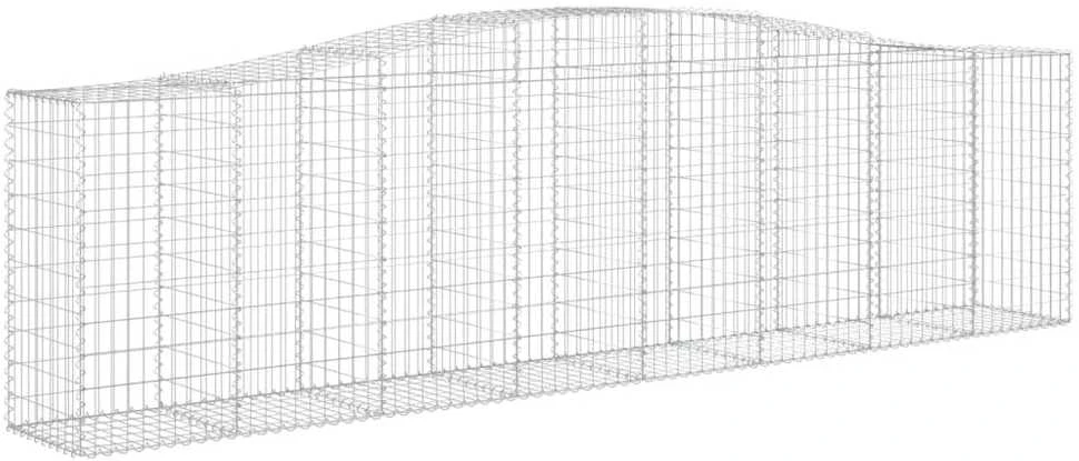 Išlenkti gabiono krepšiai, 3vnt., 400x50x100/120cm, geležis